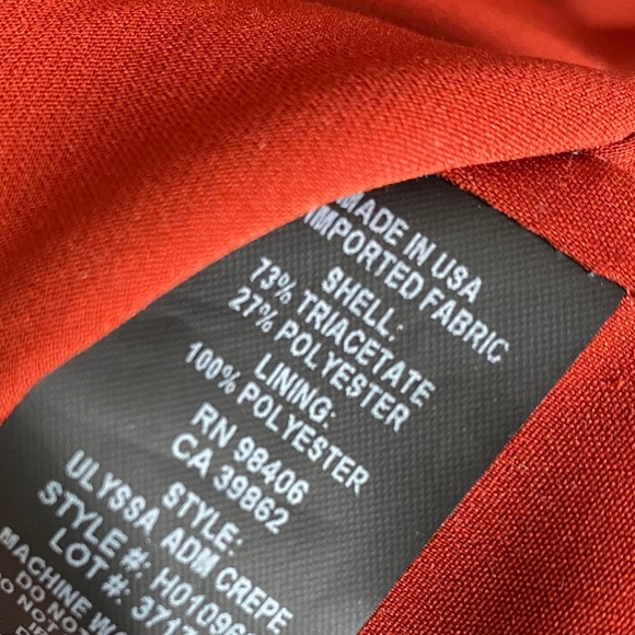Theory Ulyssa Crepe Shift Dress Rust Size M - Picture 9 of 9